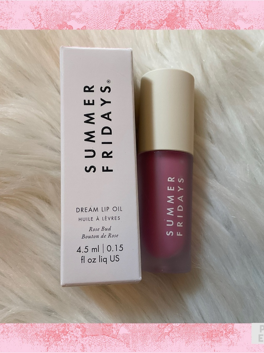 Summer Fridays Dream Lip Oil - New in Box - Rose Bud